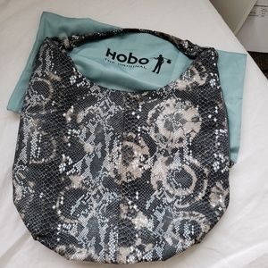 Women's hobo bag snake skin